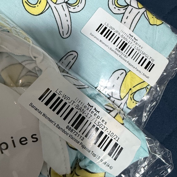 Little Sleepies Bananas Small Pajama Top and pants NWT - Picture 2 of 2